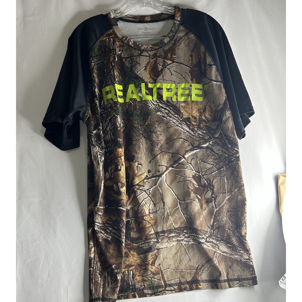 Trees Trail RealTree Camo Shirt Dri Fit Material Men’s Size Large Outdoors Work‎